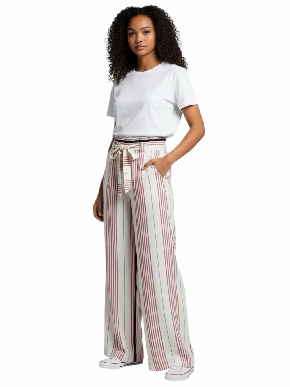 Express•Wide Leg High Rise Rayon Pants